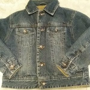 XS Cherokee Faux Sherpa Lined Denim Jacket
